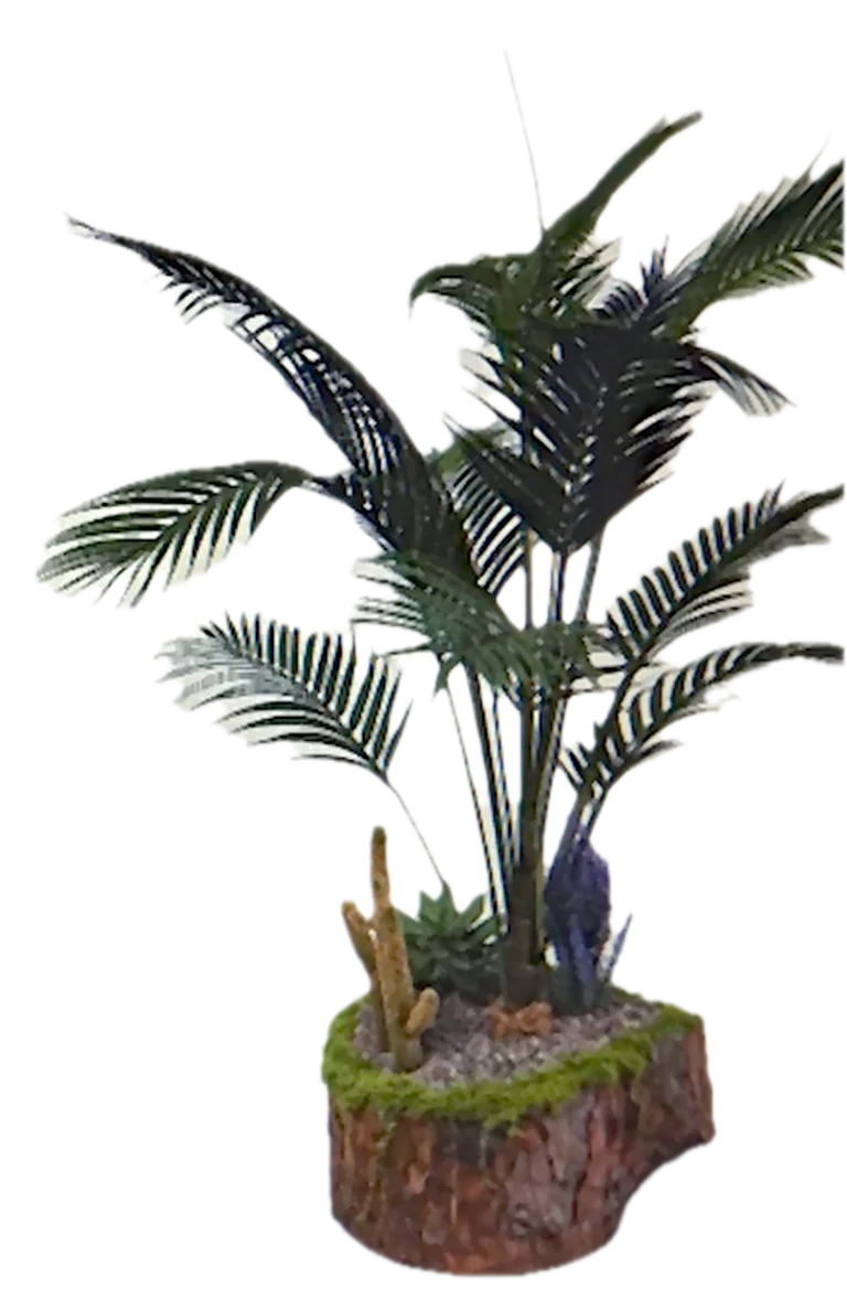 Combinación 3: Palmera artificial sobre tronco de pino piñonero